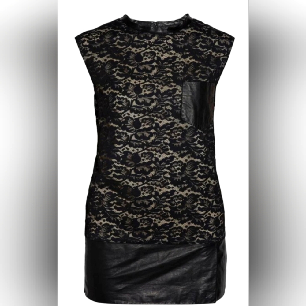 3.1 Phillip Lim leather Dress with lace size 4